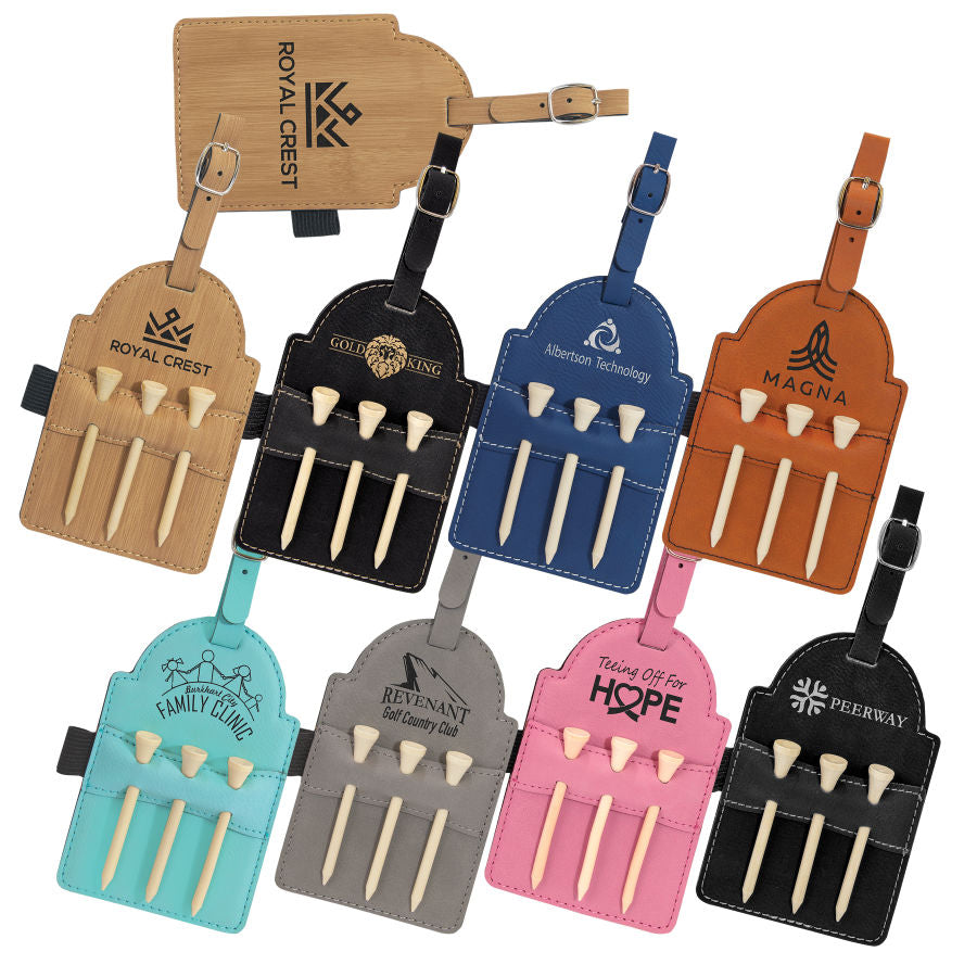 Personalized Golf Tee Holder Bag Tag