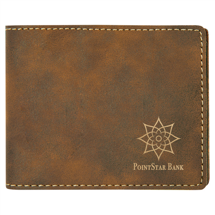 Laser Engraved Personalized Bi-fold Wallet