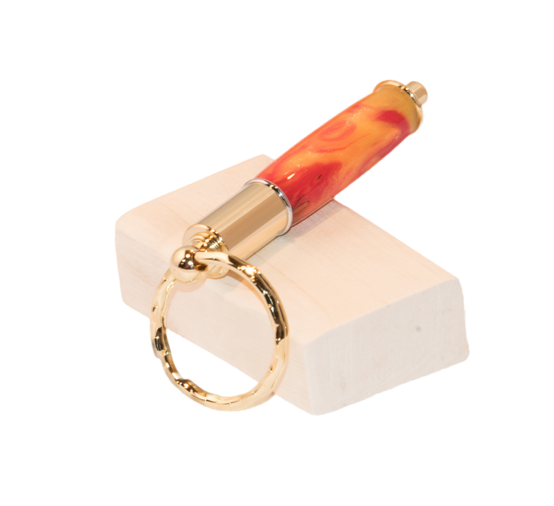 Flame On Cigar Punch Key Chain